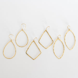 Handcrafted Jewelry-Brass Hoop Earrings