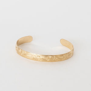 Handcrafted Jewelry-Gold Filled Petal Textured Bracelet