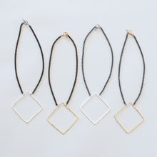Load image into Gallery viewer, Handcrafted Jewelry-Square Necklaces on Short Chain
