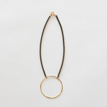 Load image into Gallery viewer, Handcrafted Jewelry-Brass Circle Necklace on Brass Wheat Chain

