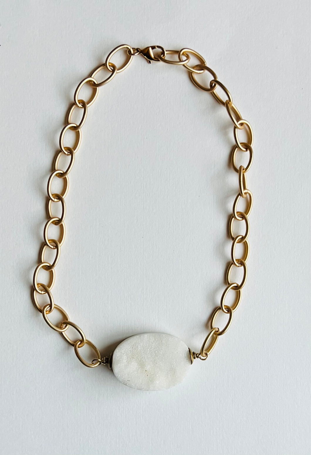 Oval Quartz Gold Rolo