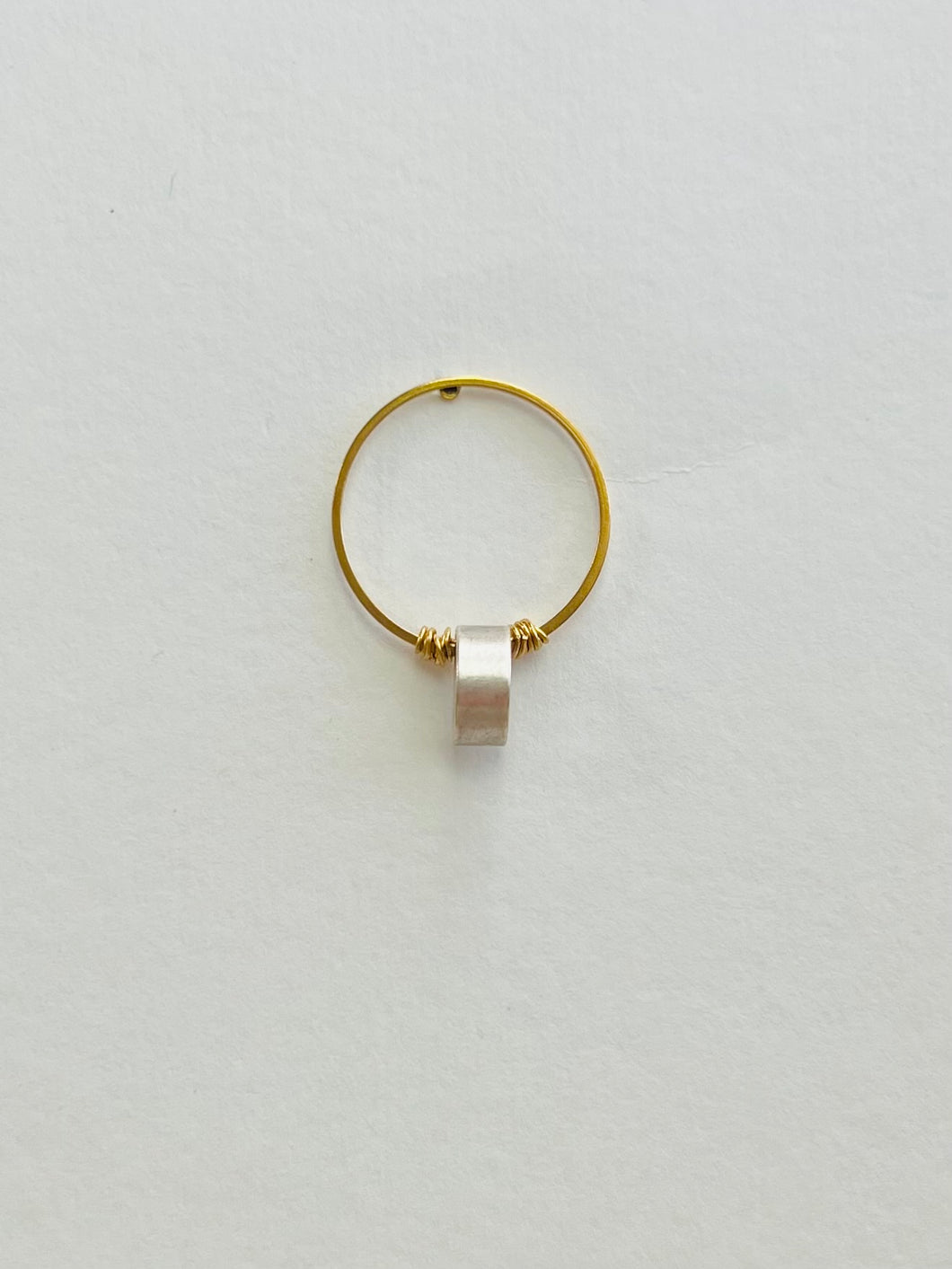 Brass Circle Post Semi Circle Accent