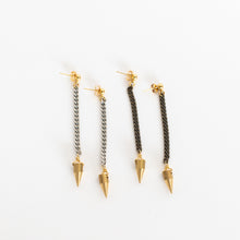 Load image into Gallery viewer, Handcrafted Jewelry-Brass Spike Post Earrings

