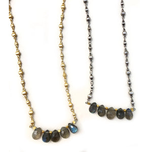 Tiny Labradorite Moroccan Necklace