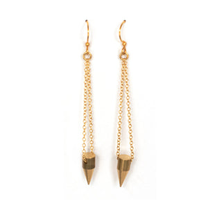 Simple Gold Spike Earrings